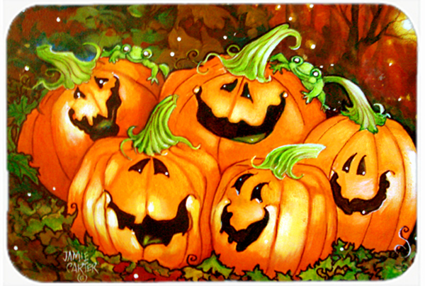 Such A Glowing Personality Pumpkin Halloween Glass Cutting Board, Large