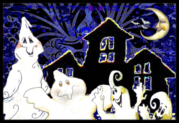 The Gangs All Here Ghosts Halloween Indoor & Outdoor Mat - 24 x 36 in.