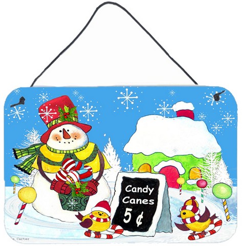 Candy Canes For Sale Snowman Wall and Door Hanging Prints