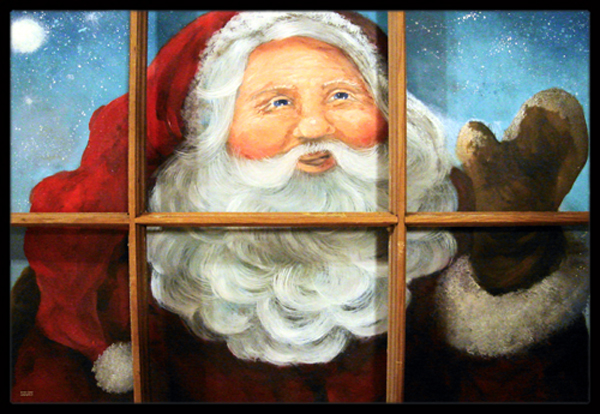 PJC1079JMAT Kindly Visitor Santa Claus Christmas Indoor & Outdoor Mat- 24 x 36 in -  Carolines Treasures
