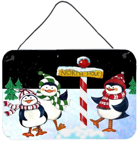 North Pole Welcomes You Penguins Wall and Door Hanging Prints