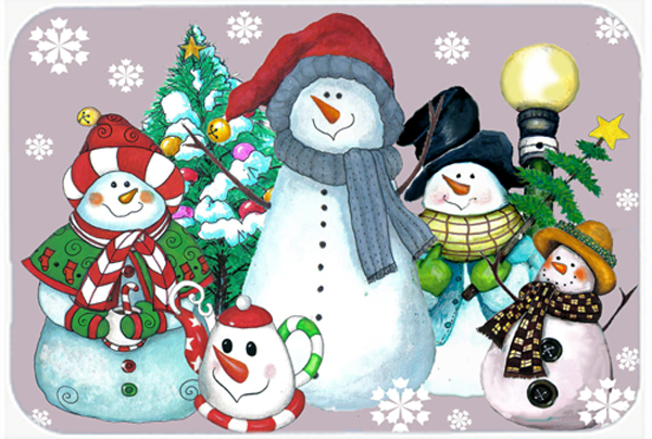 Snowman Collection For The Holidays Glass Cutting Board, Large