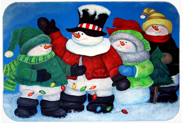 The Light Brigade Snowman Glass Cutting Board- Large