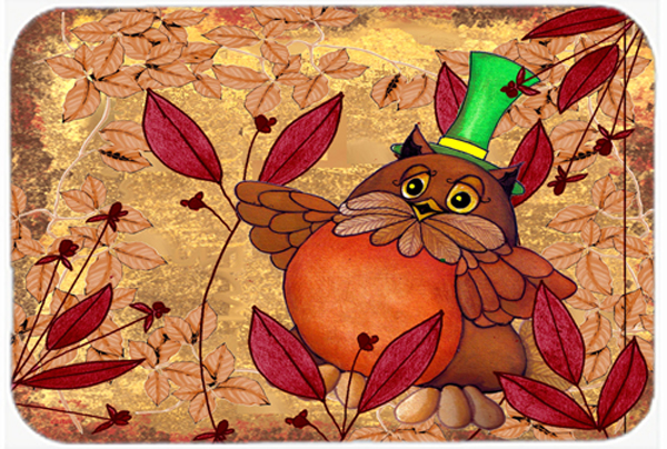 Hootie Fall Owl Glass Cutting Board- Large
