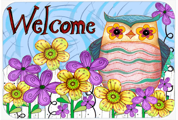 Welcome Owl Glass Cutting Board- Large