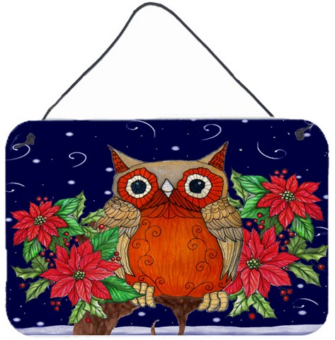 Whose Happy Holidays Owl Wall and Door Hanging Prints