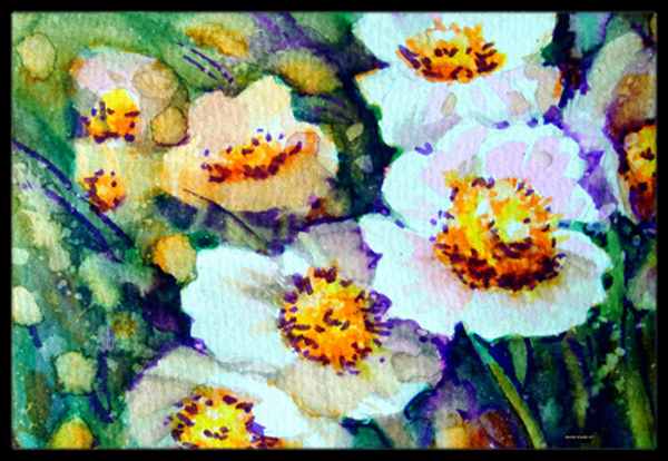 Raindrops On Poppies Indoor & Outdoor Mat