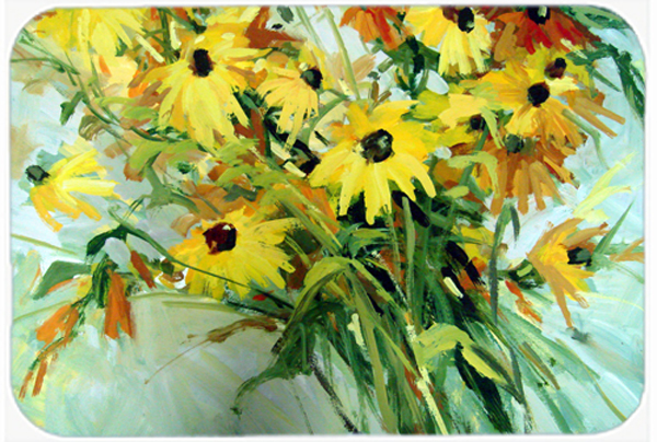 Wildflower Bouquet Flowers Glass Cutting Board, Large