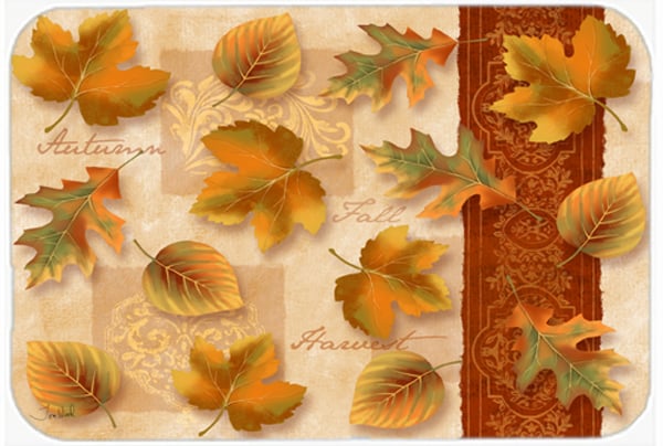 Fall Autumn Leaves Glass Cutting Board, Large