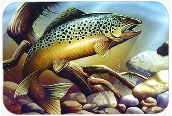 Brook Trout Glass Cutting Board, Large