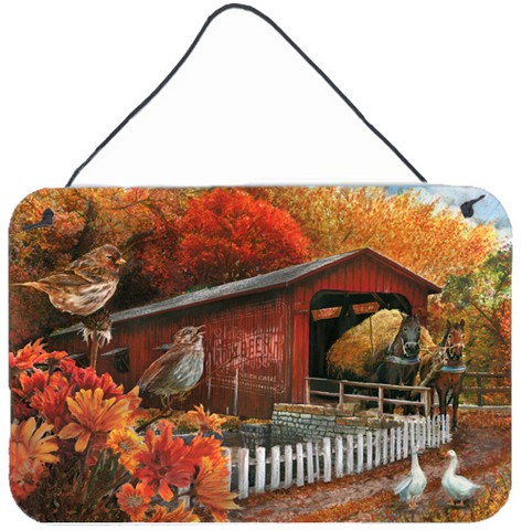Fall Covered Bridge Wall and Door Hanging Prints