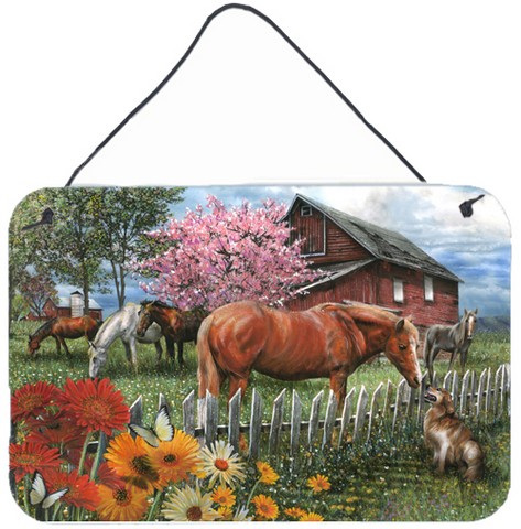 PTW2020DS812 Horses Chatting With The Neighbors Wall and Door Hanging Prints