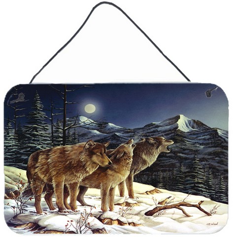 Wolf Wolves Crying At The Moon Wall and Door Hanging Prints