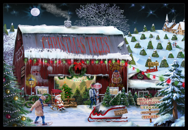 Christmas Tree Farm Indoor & Outdoor Mat, 24 x 36 in.
