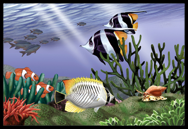 PTW2034JMAT Undersea Fantasy 9 Indoor & Outdoor Mat- 24 x 36 in.