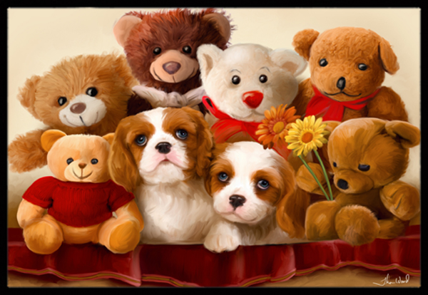 Cavalier Spaniel Friends Forever Indoor & Outdoor Mat