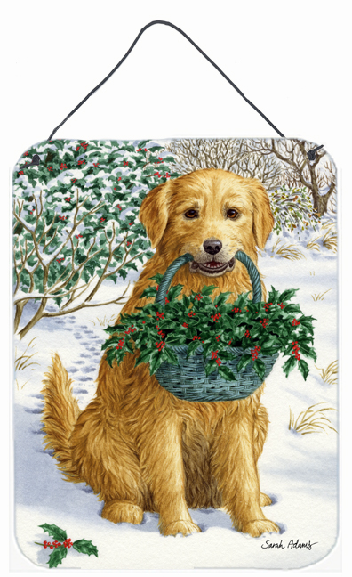 Yellow Labrador & Holly Wall and Door Hanging Prints