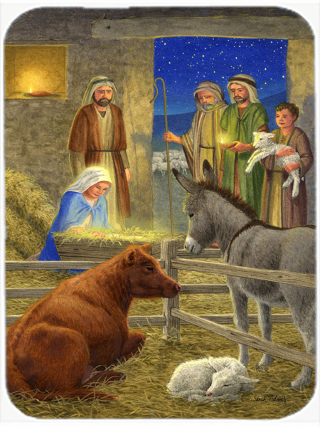 Picture of Carolines Treasures ASA2142LCB Nativity Scene Glass Cutting Board- Large