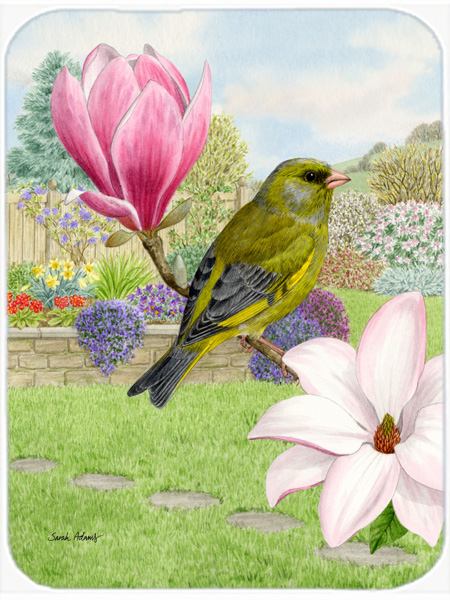 Picture of Carolines Treasures ASA2145LCB European Greenfinch Glass Cutting Board- Large