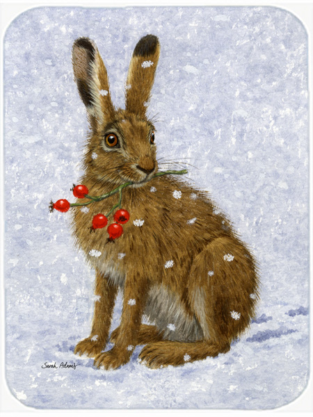 Picture of Carolines Treasures ASA2147LCB Rabbit Hare & Rosehips Glass Cutting Board- Large