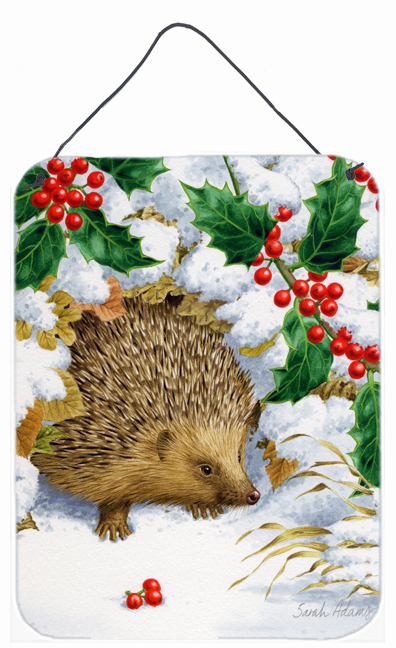 Hedgehog And Holly Wall and Door Hanging Prints