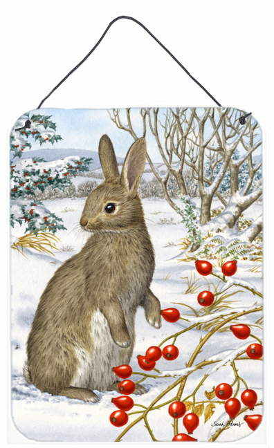 Rabbit With Berries Wall and Door Hanging Prints