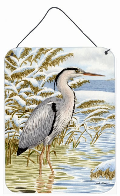 Blue Heron In The Water Wall and Door Hanging Prints