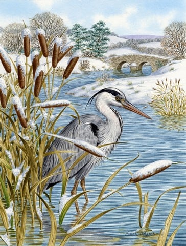 Blue Heron Flag Garden Size