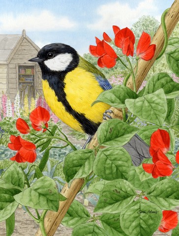 Great Tit Flag Garden Size
