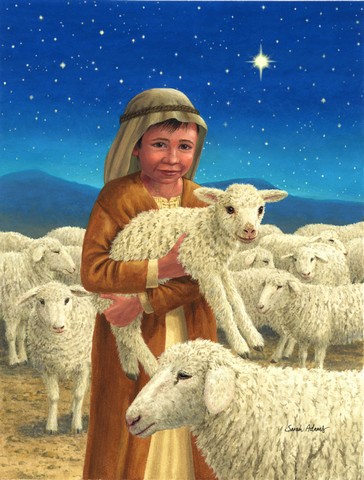 Shepherd And His Sheep Flag Garden Size