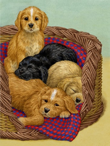 Puppies Flag Garden Size