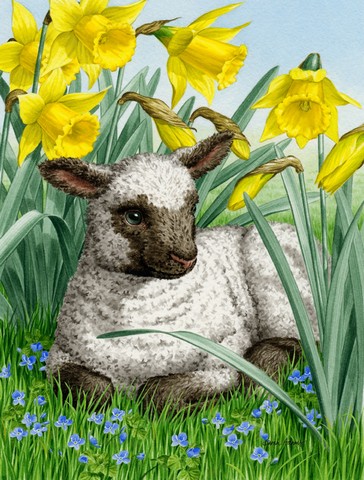 Lamb Flag Canvas House Size