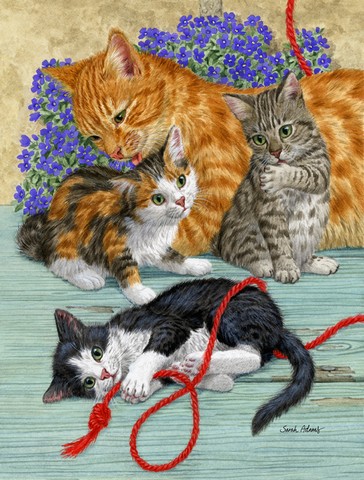 Cats Flag Canvas House Size
