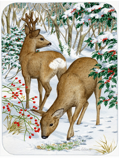 Picture of Carolines Treasures ASA2004LCB European Roe Deer Western Roe Deer Glass Cutting Board- Large