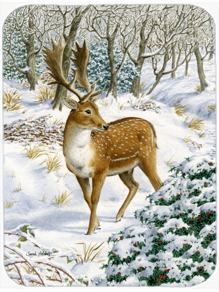 Picture of Carolines Treasures ASA2006LCB Fallow Buck Deer Glass Cutting Board- Large