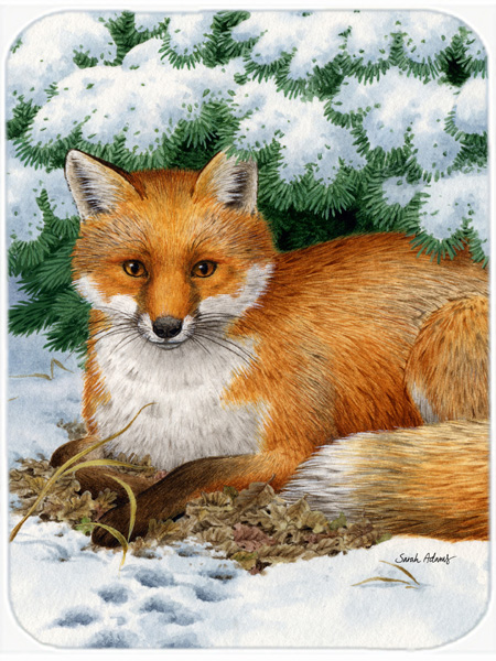 Picture of Carolines Treasures ASA2043LCB Fox Glass Cutting Board- Large