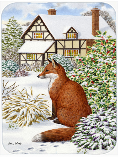 Picture of Carolines Treasures ASA2046LCB Fox By The Cottage Glass Cutting Board- Large