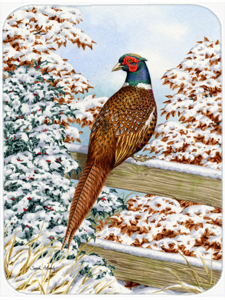 Picture of Carolines Treasures ASA2062LCB Pheasant Glass Cutting Board- Large