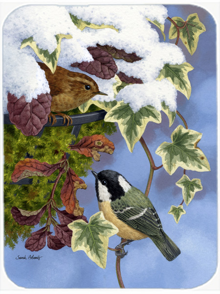 Picture of Carolines Treasures ASA2064LCB Coal Tit & Wren Glass Cutting Board- Large