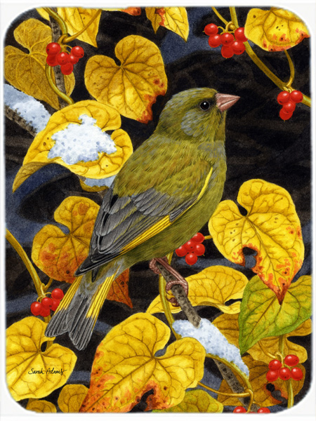 Picture of Carolines Treasures ASA2069LCB European Greenfinch Glass Cutting Board- Large