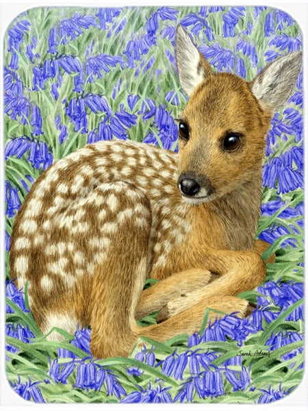 Picture of Carolines Treasures ASA2082LCB Deer Fawn Glass Cutting Board- Large