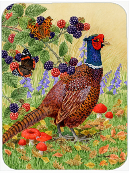 Picture of Carolines Treasures ASA2121LCB Pheasant Glass Cutting Board- Large