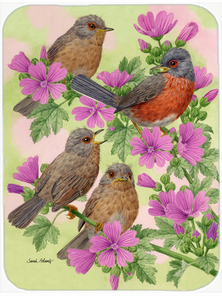 Picture of Carolines Treasures ASA2127LCB Warbler Family Glass Cutting Board- Large
