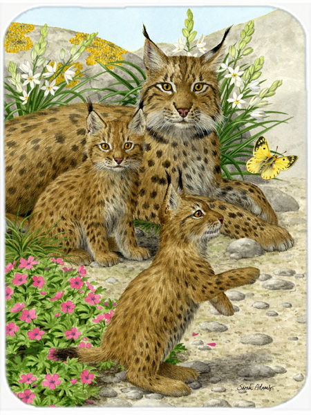 Picture of Carolines Treasures ASA2134LCB Lynx & Cubs Glass Cutting Board- Large