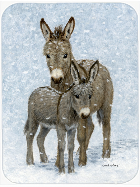 Picture of Carolines Treasures ASA2149LCB Donkeys Glass Cutting Board- Large