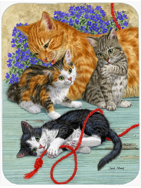 Picture of Carolines Treasures ASA2150LCB Cats Glass Cutting Board- Large