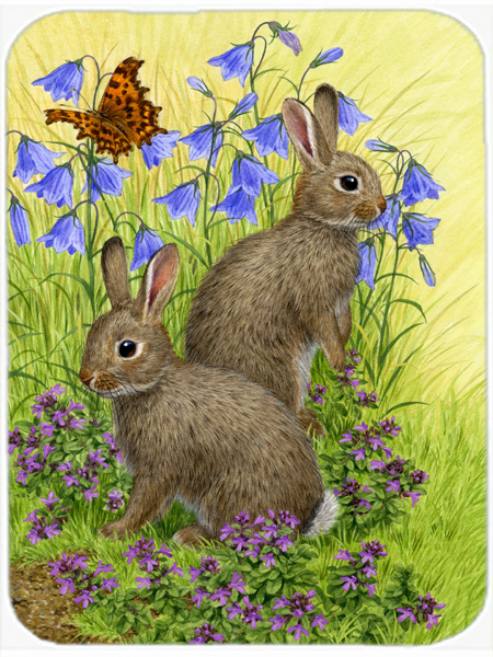 Picture of Carolines Treasures ASA2152LCB Rabbits Glass Cutting Board- Large