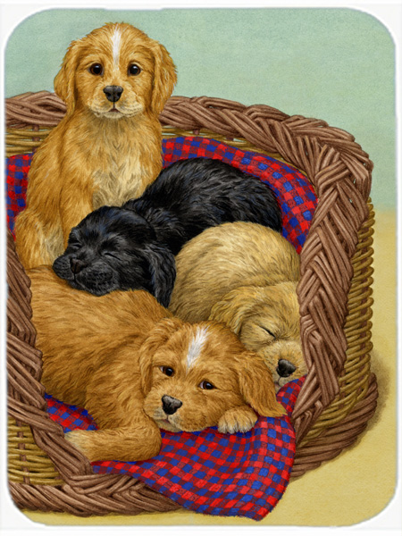 Picture of Carolines Treasures ASA2155LCB Puppies Glass Cutting Board- Large