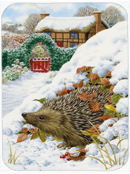 Picture of Carolines Treasures ASA2158LCB Hedgehog Holiday Glass Cutting Board- Large