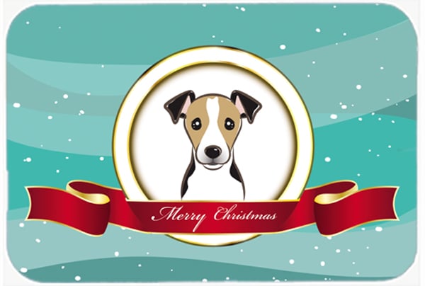 BB1571MP Jack Russell Terrier Merry Christmas Mouse Pad- Hot Pad & Trivet